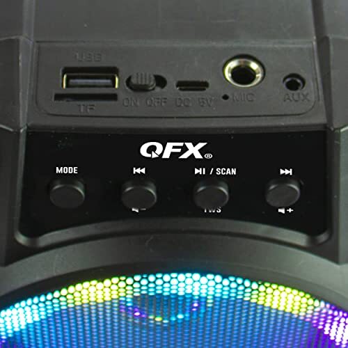 Haut-parleur portable rechargeable Bluetooth QFX BT-64 TWS avec pièce DEL Woofer 4 pouces... - Photo 8 sur 10