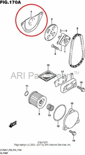 NEW OEM SUZUKI QUADSPORT LT Z 90 OIL PUMP COVER - Foto 1 di 1