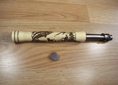 Laser Burned Maple Full Wells Fly Rod Handle kit, Hidden  Hood A6c, 111