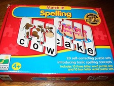 Match It Spelling 20 Self-Correcting Puzzle Sets Basic Spelling Concepts