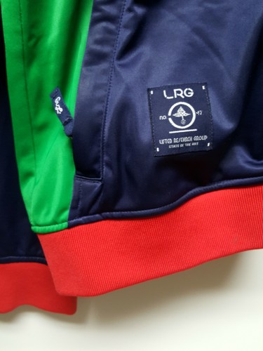 LRG Lifted Research Group Track Jacket Mens Large Zip Varsity Letterman Bomber - Picture 3 of 10