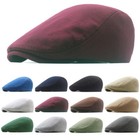 Mens Cotton Gatsby Cap Flat Hat Ivy Golf Driving Cabbie Newsboy Beret Sun Hat
