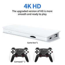 4K HDMI TV 20K+ Video Game Stick Retro Gaming Console with 2 Wireless Controller