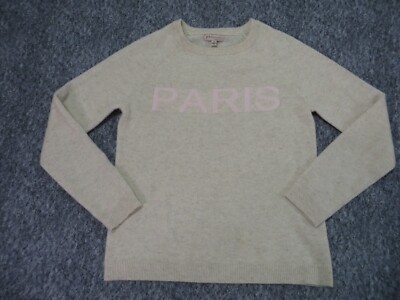 Philosophy Cashmere Sweater Womens Small Crew Neck Pullover Long Sleeve  Beige