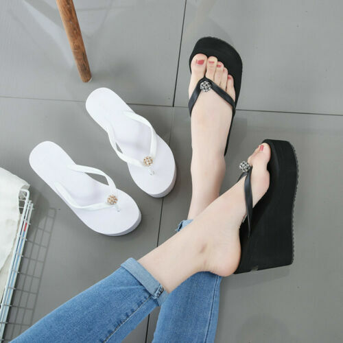 PANTOFOLA D’ORO Ciabatte infradito donna tacco alto zeppa plateau scarpe sandali estivi spiaggia