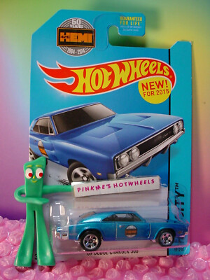 2015 Hot Wheels '69 DODGE CHARGER 500 #19 candy Blue;mopar;50 Years HEMI a/q