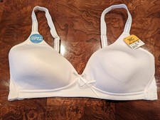 NWT Vintage Bestform Comfy Cotton Full Cup Wire Free 5006259 White Bra 36 C