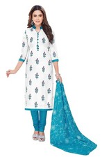 Cotton Printed Readymade Salwar Suit For Women