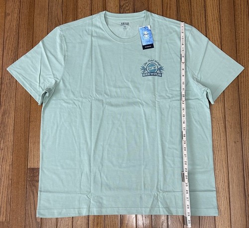 New IZOD SALTWATER Men Green Crew Tee T-Shirt Stretch The Cool Swell Size 2XL - Picture 3 of 6