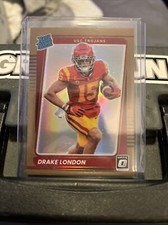 Drake London 2022 Chronicles Draft Pick Optic Bronze Prizm Rated Rookie #12
