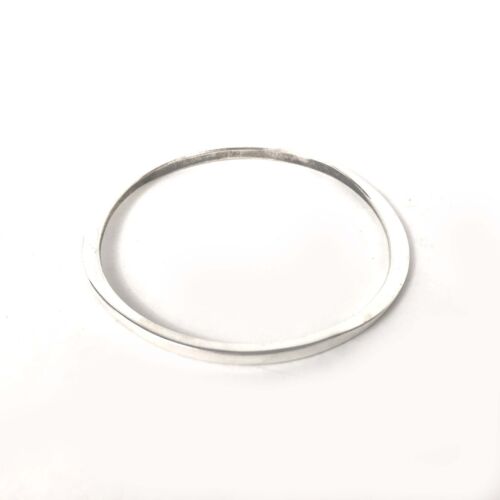 Solid Sterling 925 Bangle Bracelet Flat Alternating Estate Jewelry Find - Picture 2 of 5