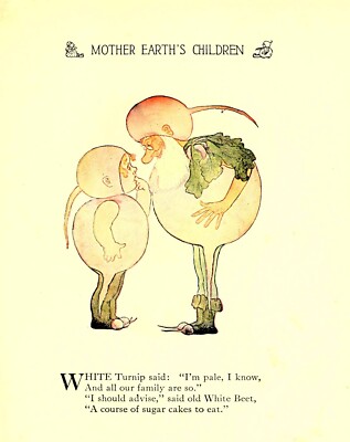 4765 Ross, M.T. (1881-1937) - Mother Earth's Children 1914 - White Turnip & Beet