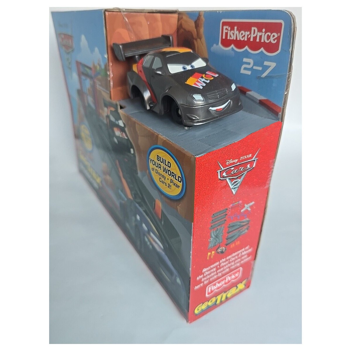 Cars 2 Fisher Price Max Schnell Geo Trax Crossover Set NEW IN BOX