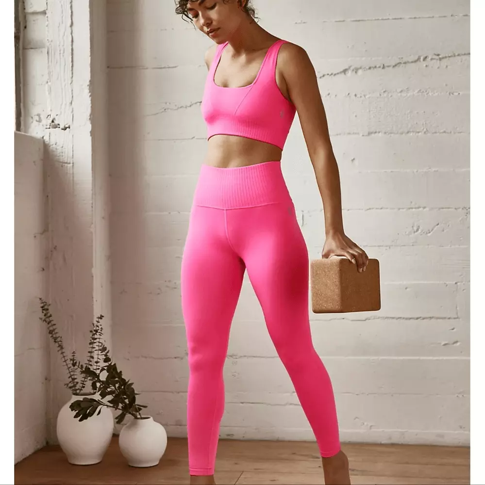 Free People Hot Pink Good Karma Leggings XS/S