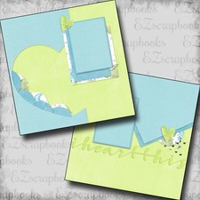 I Heart This Baby Boy - 2 Premade Scrapbook Pages - EZ Layout 6114