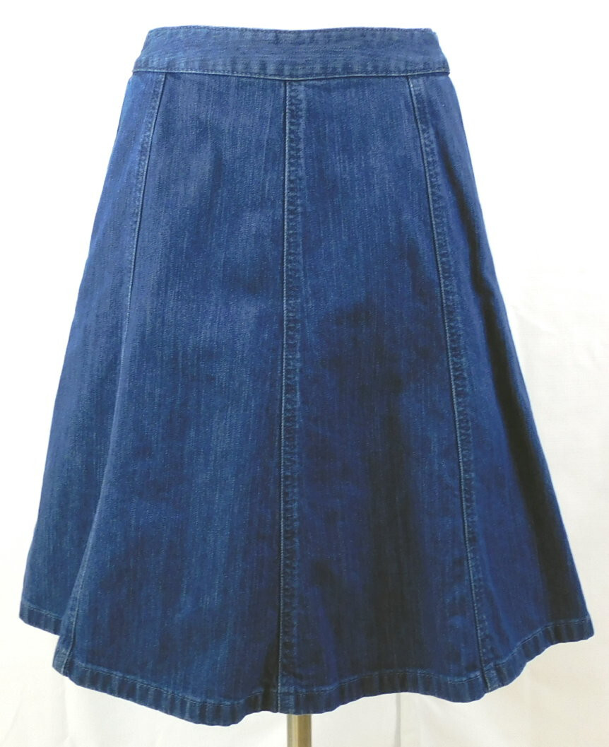 llbean jean skirt