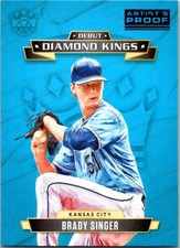 2021 Panini Diamond Kings Debut Artist Proof Blue Brady Singer Kansas City
