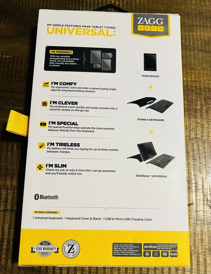 ZAGG keys Universal Bluetooth Keyboard Case & Stand for iOS, Android, Windows - Image 3 of 4