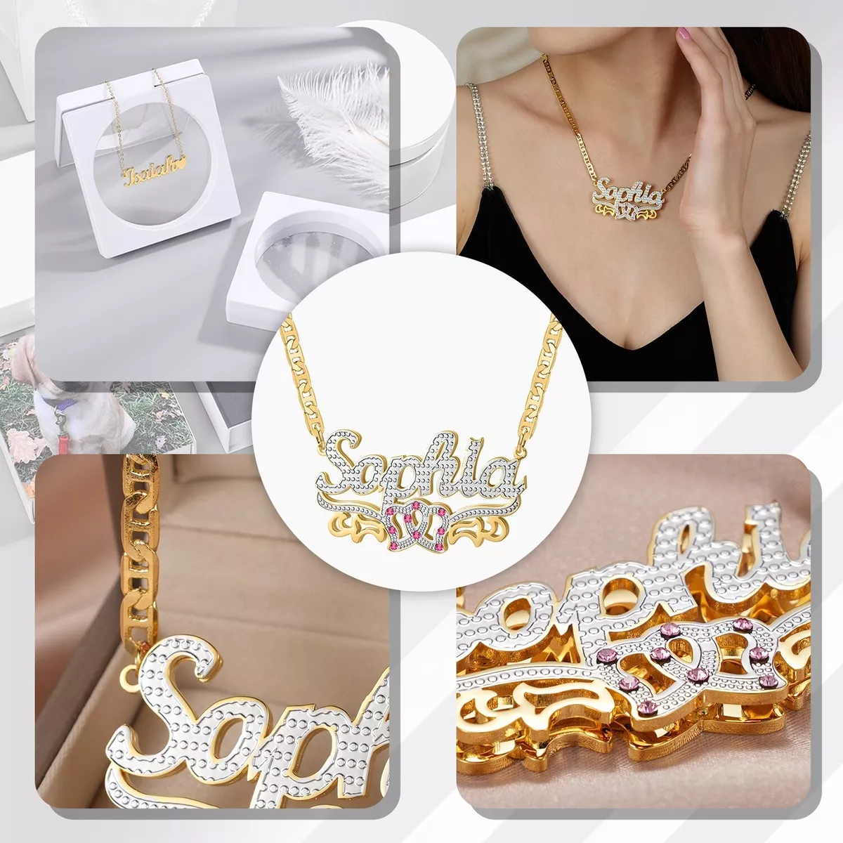 Gold plated 2024 custom name necklace