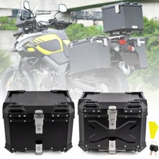 New Universal Motorcycle Trunk Top Case Luggage Storage Tour Tail Box 45L/56L