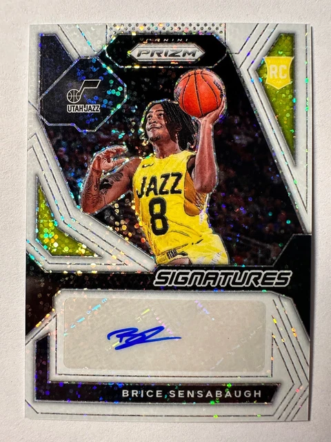 Brice Sensabaugh 2023 NBA Prizm Rookie White Sparkle Autograph 1/1 RC #RSI-SEN