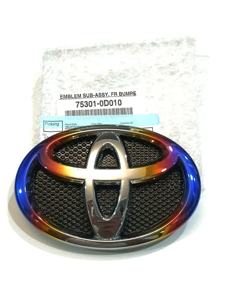 TOYOTA TITANIUM CHROME130mm x90mm LOGO EMBLEM BADGE FOR FRONT