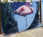 Pink Flamingo Tapestry Afghan Throw ~ Artist, Kevin Daniel