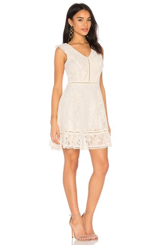 BB Dakota Revolve Rease Ruffle Lace Dress in Antique Ivory - Size 2 *NEW w/ Tag* - Picture 4 of 5