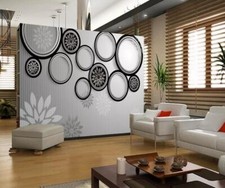 3D Gray Flower R22341 Wallpaper Wall Mural Self-adhesive Removable Luna