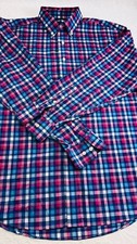 Jos.A. Bank L Classic Collection Checkered Cotton Long Sleeve Casual Shirt