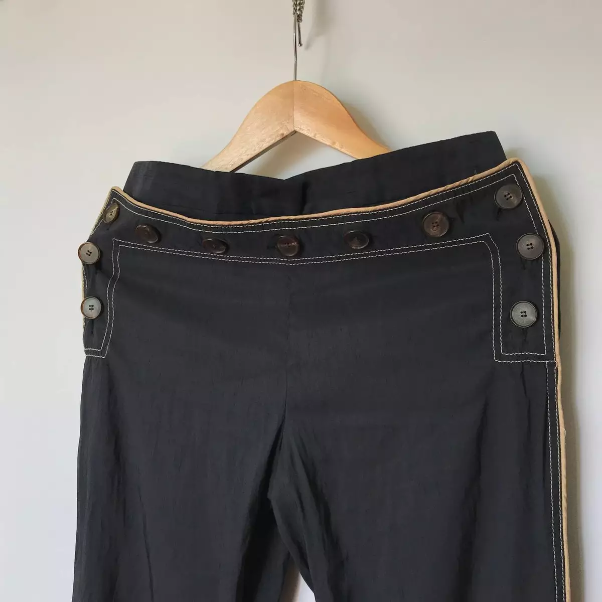 Jean Paul Gaultier Femme Sailor Pants Trousers Button Front Size IT 40 US 6 Blue