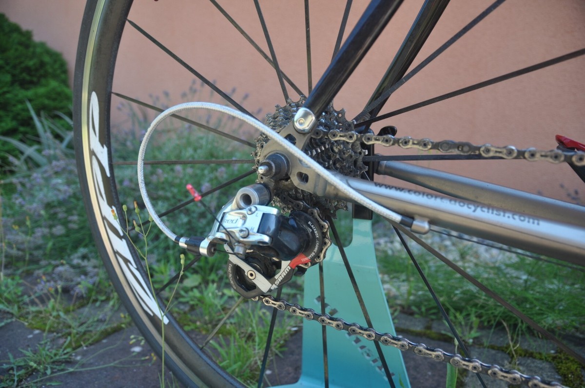 A Douglas Racing Precision Plus Titanium-Carbon Flat-Bar Road