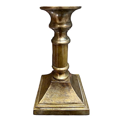 Vintage Brass Look Candle Sticks 5.5” (pair of 2) Square Base - Picture 4 of 7