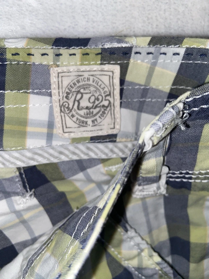 Ruehl Nº Bermudas Pantalones Cortos 925 Verde Azul A Cuadros Talla 8 Playa Relax Informal Retro Foto 4 de 4