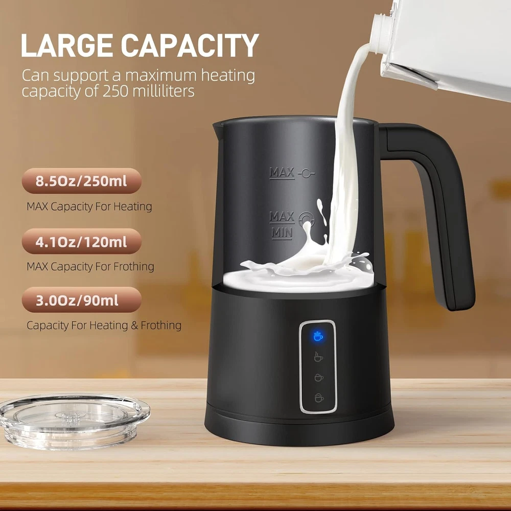 Milk Frother, 4-In-1 Multifunction Electric Milk Steamer, Automatic Hot & Cold F Milk Frother, 4-In-1 Multifunction Electric Milk Steamer, Automatic Hot & Cold F