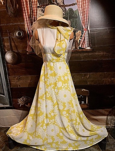Vintage Cotton Prairie Maxi Folk Elliette Gown Belle Boho Festival Mod Dress S 8 - 第 1/12 張圖片