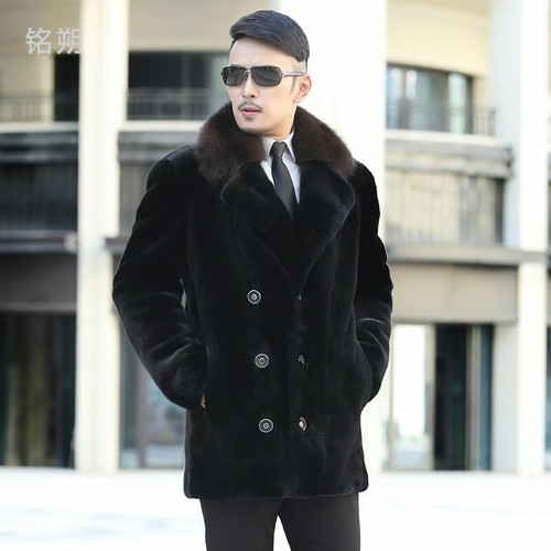 Men's Faux Mink Fur Jacket Winter Fur 
