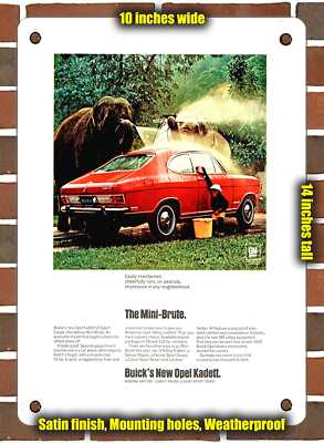 #ad Metal Sign 1968 Opel Kadett The Mini Brute 10x14 Inches $29.96