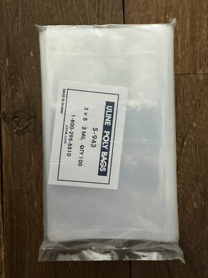 Lot De 100 Sacs Plastique Transparents Uline 14 X 24 Pouces - Ouvert Dessus, épaisseur 1 MIL