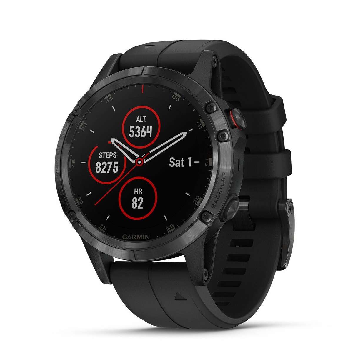 【美品】GPSナビ watch 5 ブラック Garmin fēnix 5 Plus 47mm Black Case and Band, GPS Watch (010-01988