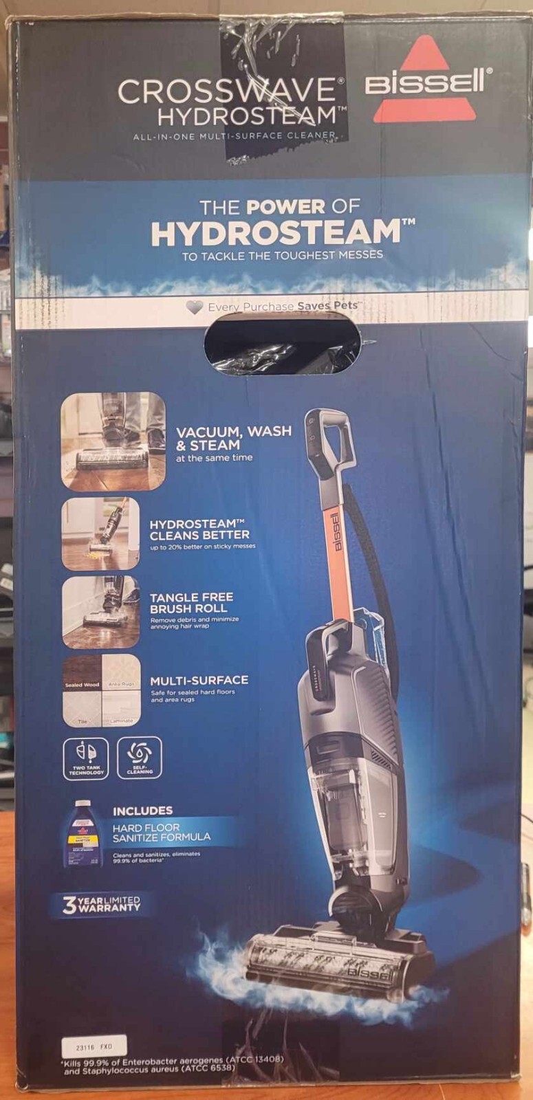 BRAND NEW! Bissell 3515 CROSSWAVE HYDROSTEAM AllinOne MultiSurface