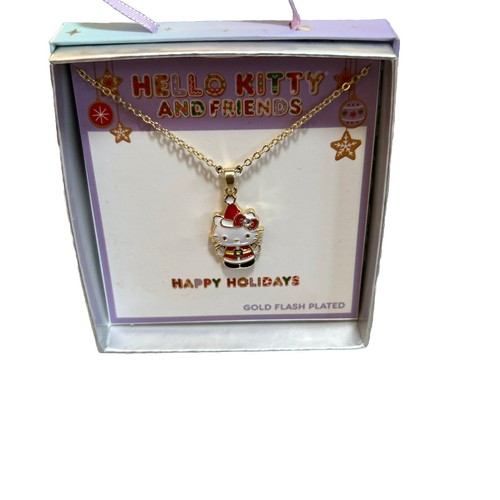 Hello Kitty Weihnachtsmann Gold Flash Plated Halskette