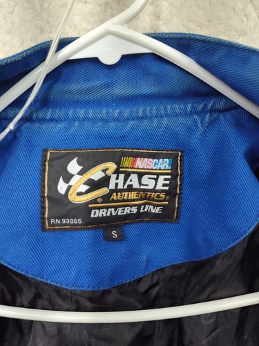 Chase Authentics Men Jacket Small Blue Cotton B Long Sleeve Nascar Lowes Coat - Picture 20 of 22