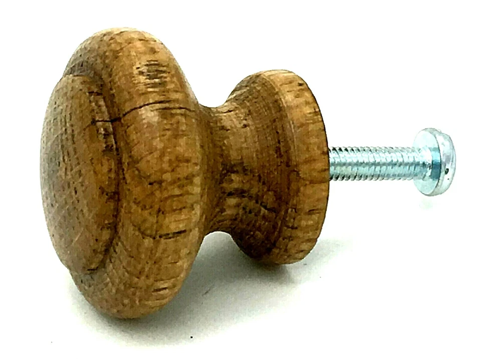 20 x ANTIQUE OAK KNOBS 30mm wooden cupboard door cabinet drawer wood knob (194) - Image 3 of 4
