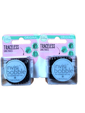 2X Invisibobble Original Traceless Spiral Hair Ties Black Hair Ties Total 6