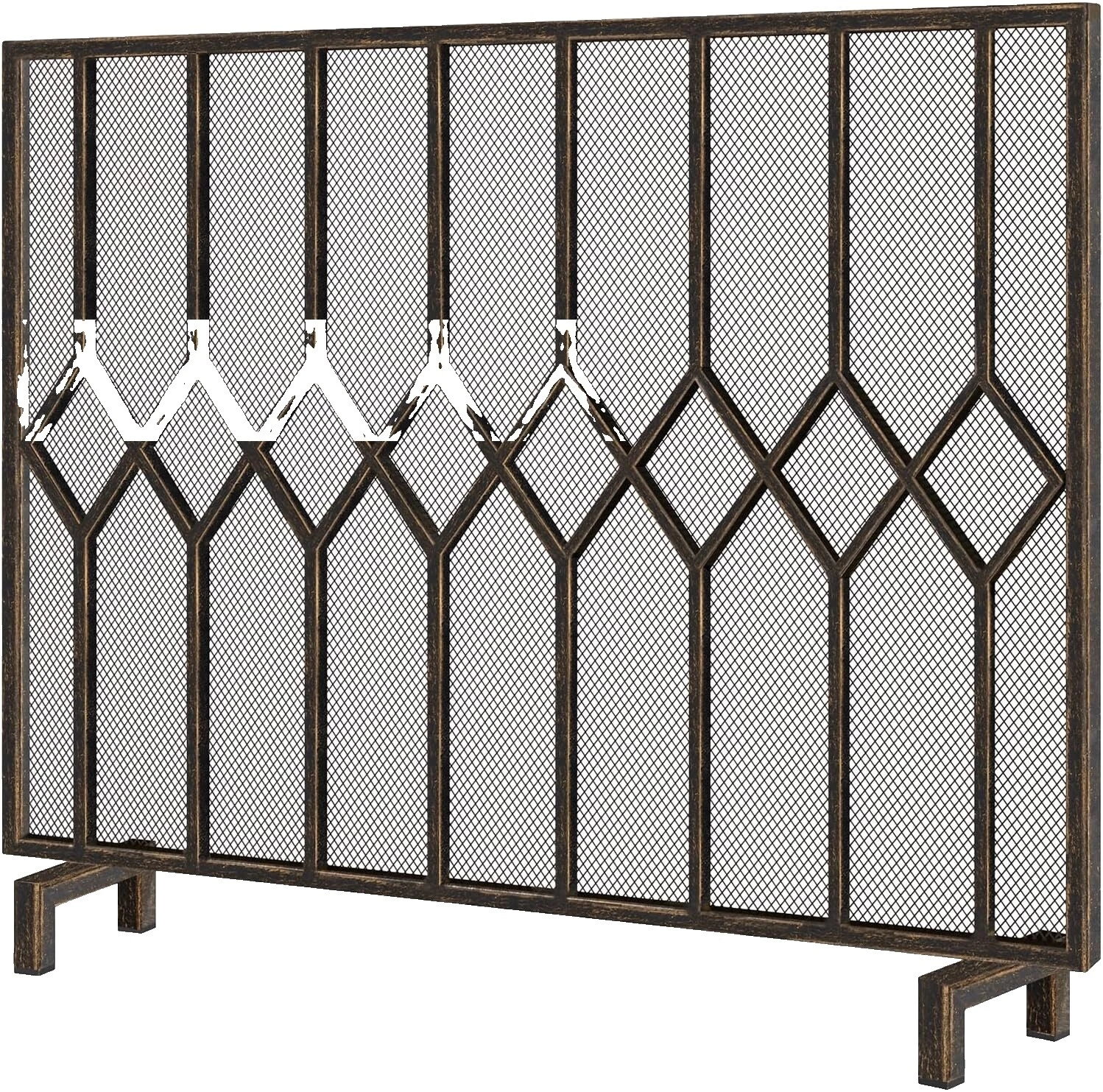 Pantallas de Chimenea Negro de cobre y Puertas