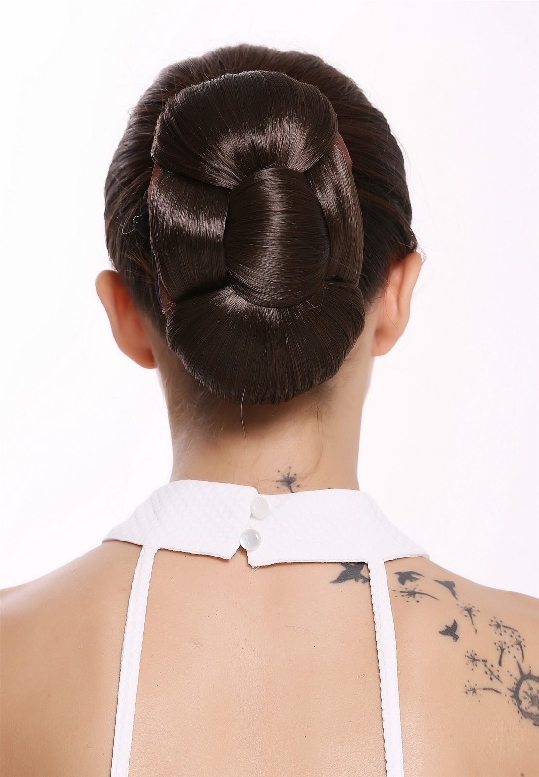 WIG ME UP Hairpiece Bun Hair Knot Hair Bow Bow Daisy Brown O2-8
