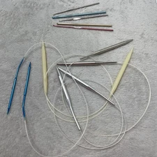 Knitting Needles Circular & Crochet Hooks Lot Various Sizes Boye Bates Etc