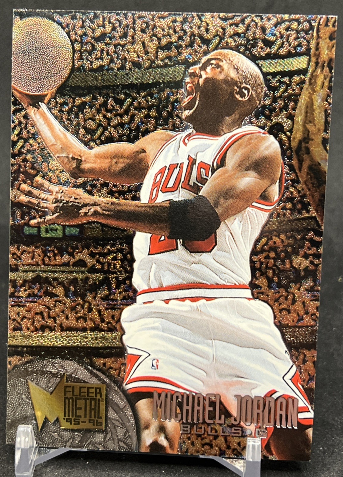 1995-96 Fleer Metal Silver Spotlight #13 Michael Jordan Chicago Bulls Foil HOF