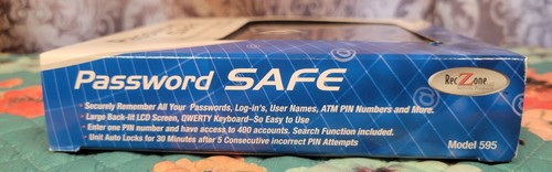 Password SAFE RecZone Electronic Organizer Identity Protect Vault Model #595 NIB - Photo 3/3